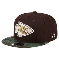 Kansas City Chiefs Adult Burnt Wood Camo 9FIFTY Snapback Hat - Dark Brown - NFL