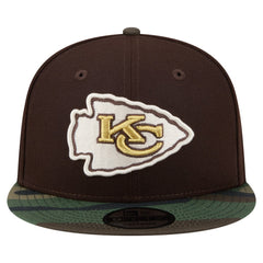 Kansas City Chiefs Adult Burnt Wood Camo 9FIFTY Snapback Hat - Dark Brown - NFL
