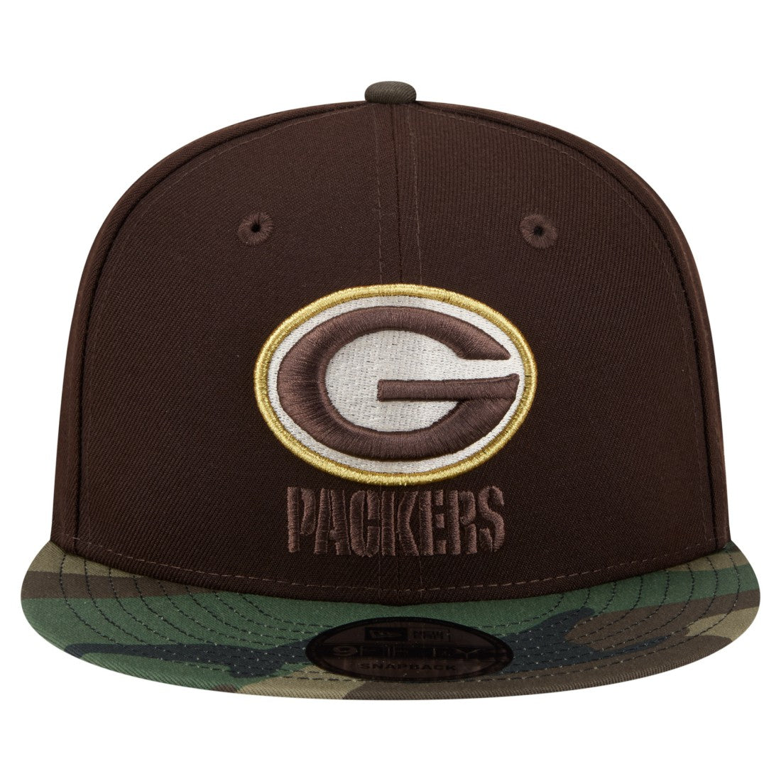 Green Bay Packers Adult Burnt Wood Camo 9FIFTY Snapback Hat - Dark Brown - NFL