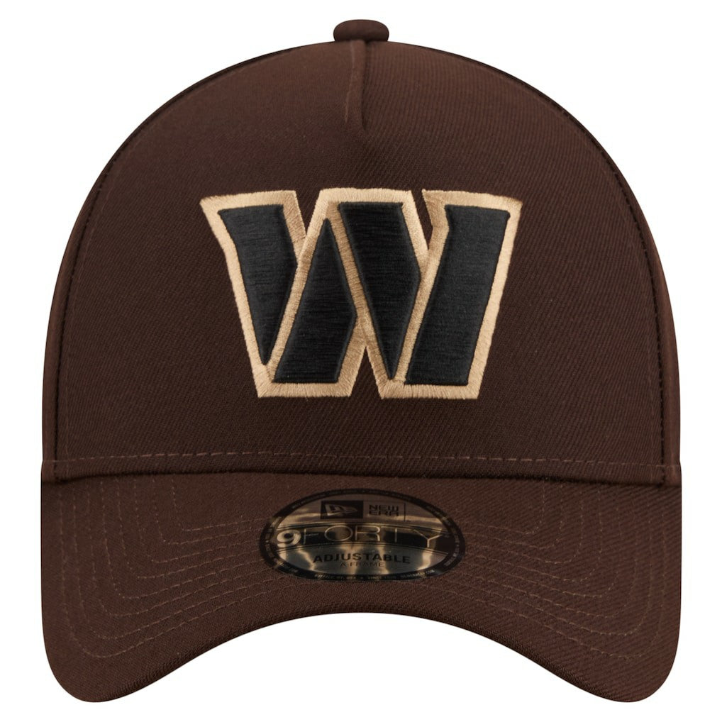 Washington Commanders New Era Burnt Wood A-Frame 9FORTY Adjustable Hat - Dark Brown - NFL
