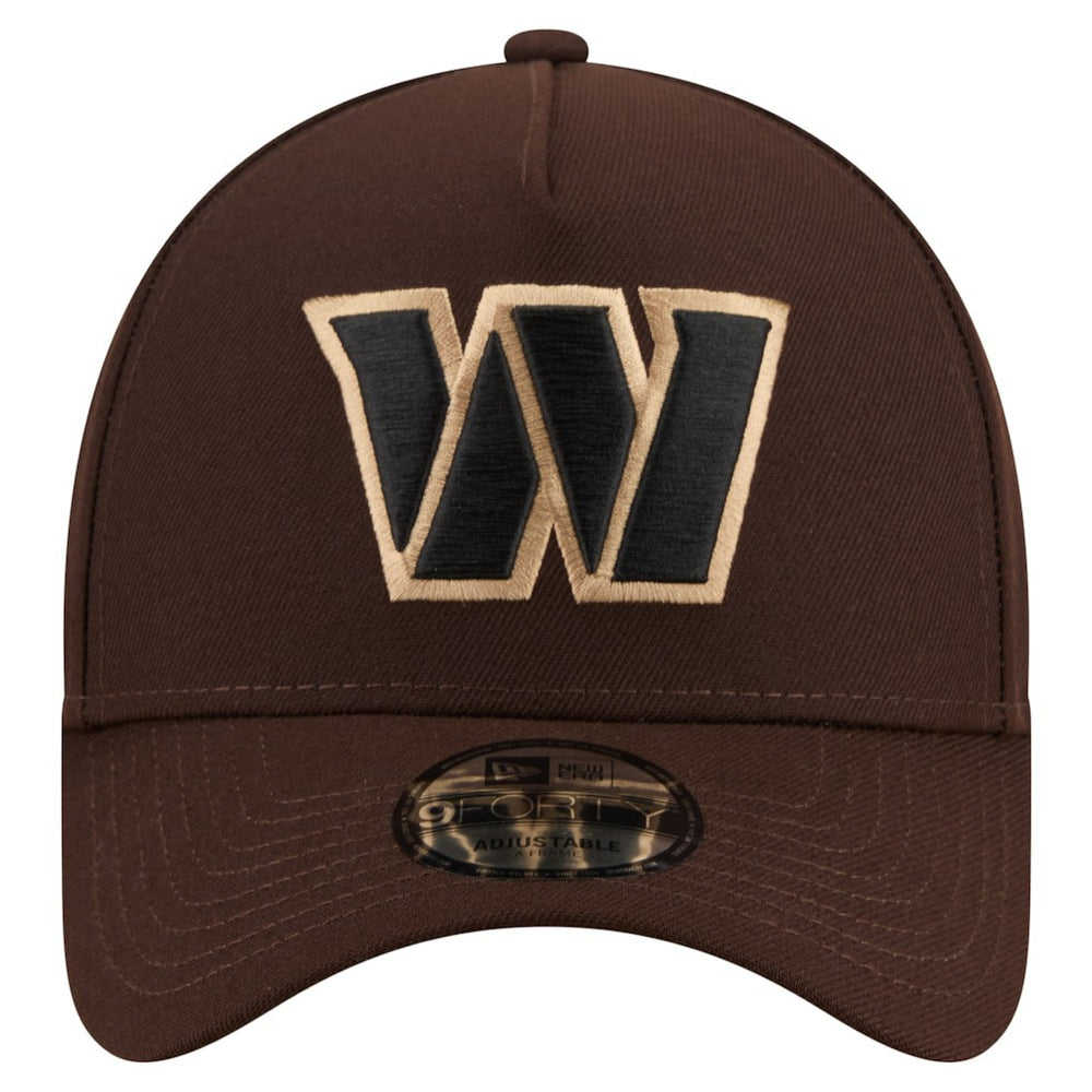 Washington Commanders New Era Burnt Wood A-Frame 9FORTY Adjustable Hat - Dark Brown - NFL