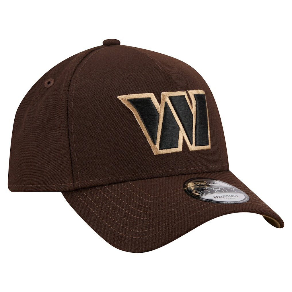 Washington Commanders New Era Burnt Wood A-Frame 9FORTY Adjustable Hat - Dark Brown - NFL