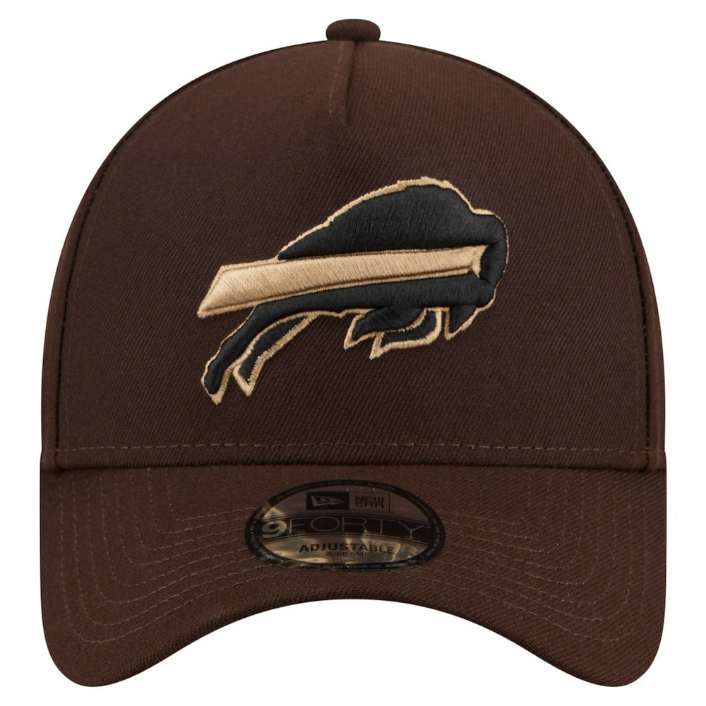 Buffalo Bills New Era Burnt Wood A-Frame 9FORTY Adjustable Hat - Dark Brown - NFL