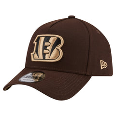Cincinnati Bengals New Era Burnt Wood A-Frame 9FORTY Adjustable Hat - Dark Brown - NFL