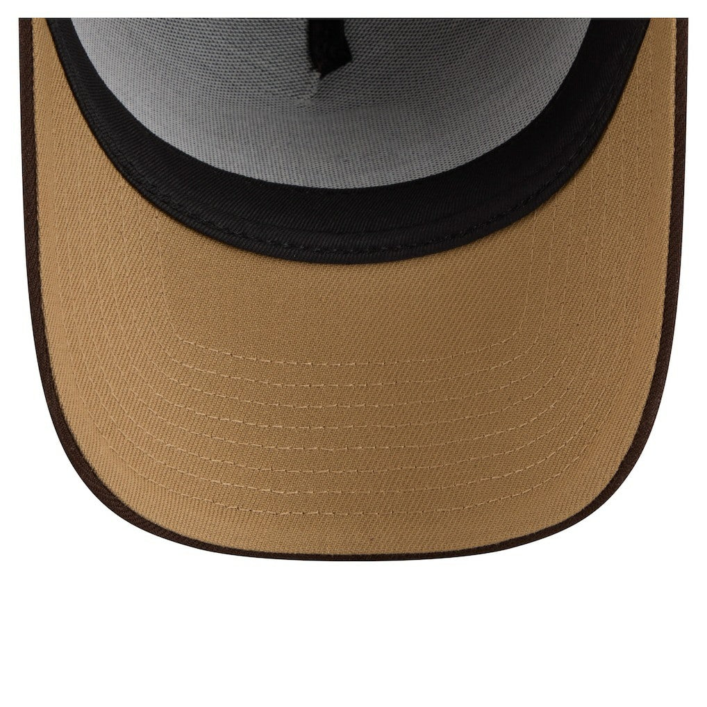 Cleveland Browns New Era Burnt Wood A-Frame 9FORTY Adjustable Hat - Dark Brown - NFL