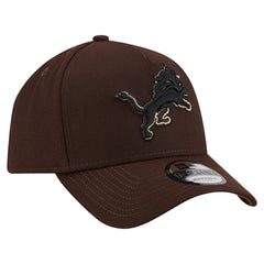 Detroit Lions New Era Burnt Wood A-Frame 9FORTY Adjustable Hat - Dark Brown - NFL