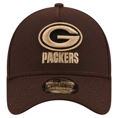 Green Bay Packers New Era Burnt Wood A-Frame 9FORTY Adjustable Hat - Dark Brown - NFL