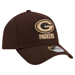 Green Bay Packers New Era Burnt Wood A-Frame 9FORTY Adjustable Hat - Dark Brown - NFL