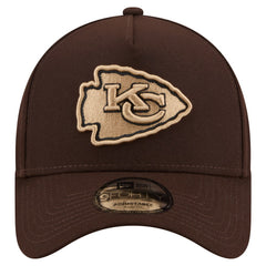 Kansas City Chiefs New Era Burnt Wood A-Frame 9FORTY Adjustable Hat - Dark Brown - NFL