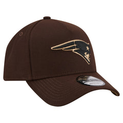 New England Patriots New Era Burnt Wood A-Frame 9FORTY Adjustable Hat - Dark Brown - NFL