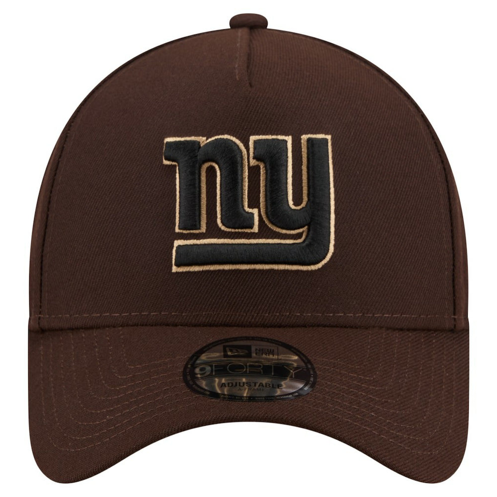 New York Giants New Era Burnt Wood A-Frame 9FORTY Adjustable Hat - Dark Brown - NFL