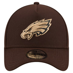 Philadelphia Eagles New Era Burnt Wood A-Frame 9FORTY Adjustable Hat - Dark Brown - NFL
