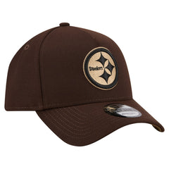 Pittsburgh Steelers New Era Burnt Wood A-Frame 9FORTY Adjustable Hat - Dark Brown - NFL