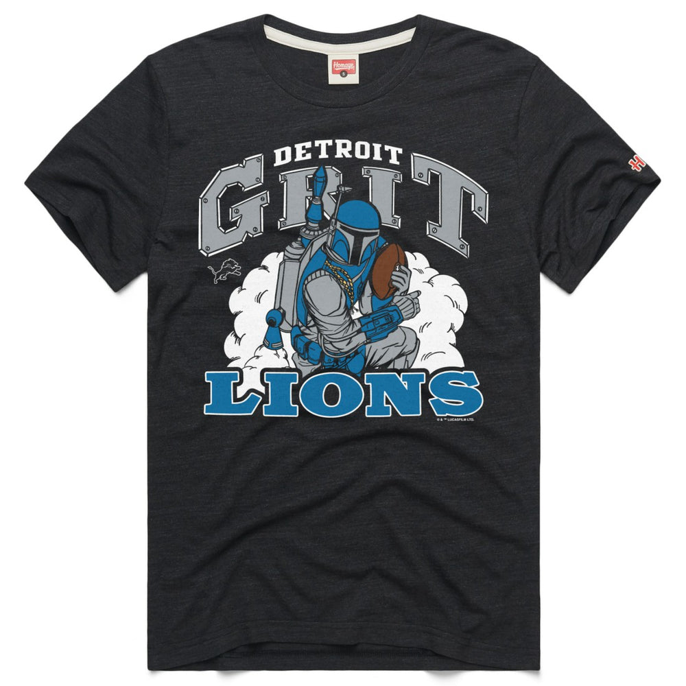 Detroit Lions Homage Unisex Star Wars x NFL Tri-Blend T-Shirt - Charcoal - NFL
