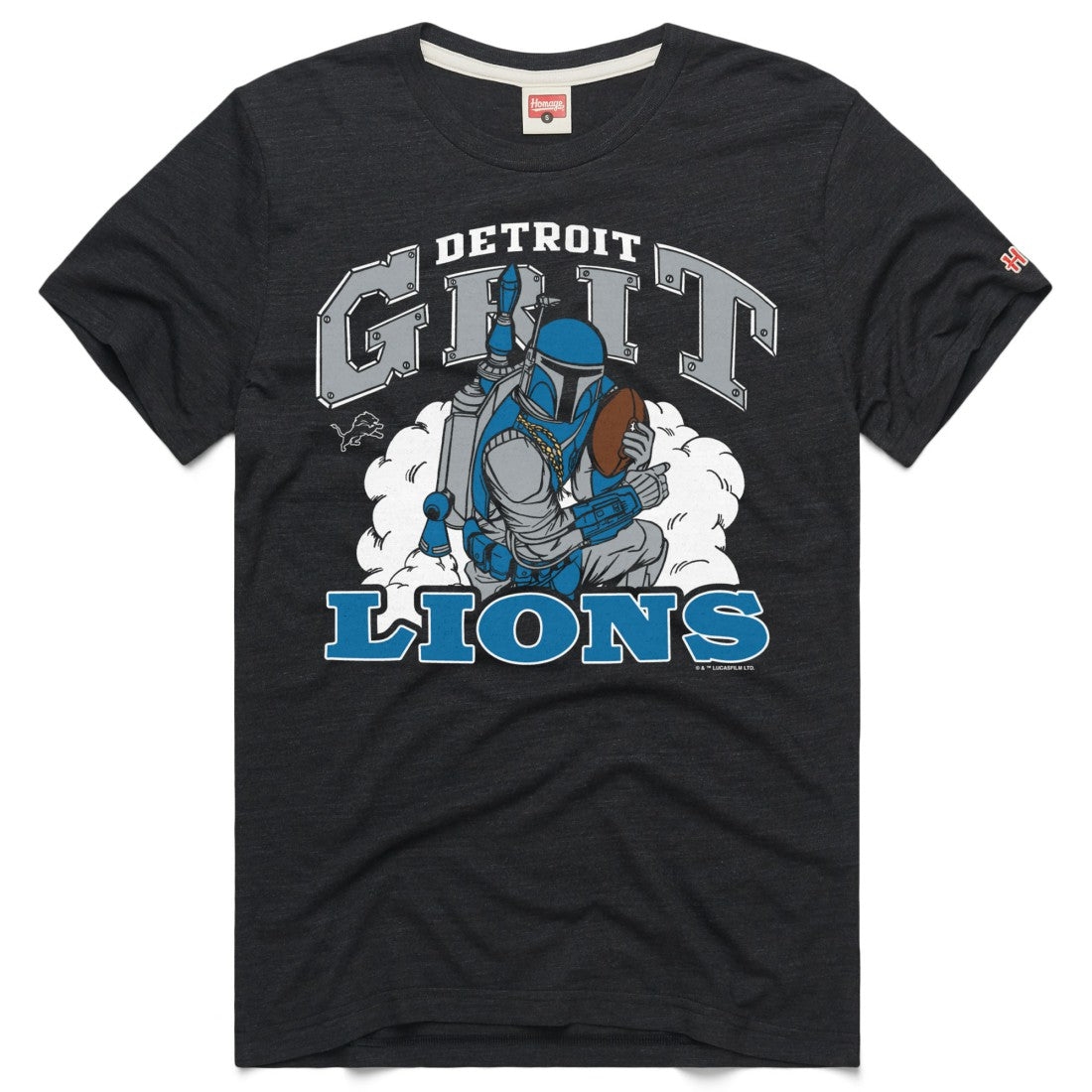 Detroit Lions Homage Unisex Star Wars x NFL Tri-Blend T-Shirt - Charcoal - NFL
