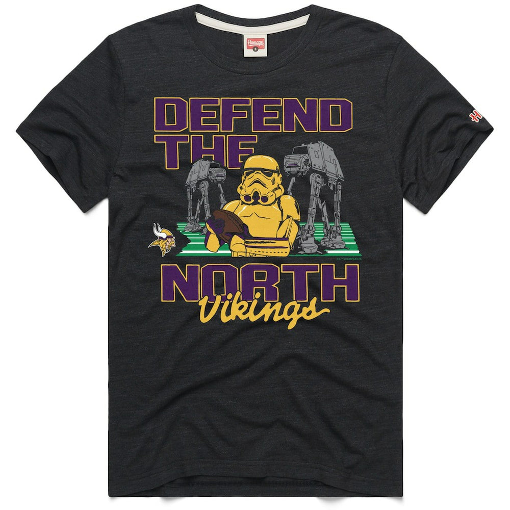 Minnesota Vikings Homage Unisex Star Wars x NFL Tri-Blend T-Shirt - Charcoal - NFL
