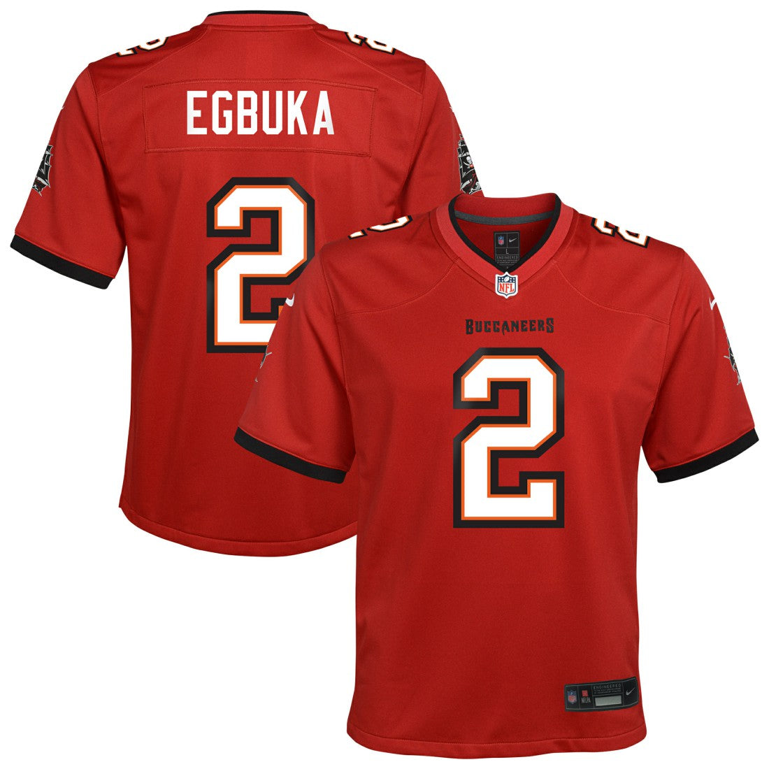 Emeka Egbuka Tampa Bay Buccaneers Youth Team Game Jersey - Red - Nike