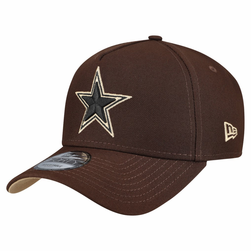 Dallas Cowboys New Era Burnt Wood A-Frame 9FORTY Adjustable Hat - Dark Brown - NFL