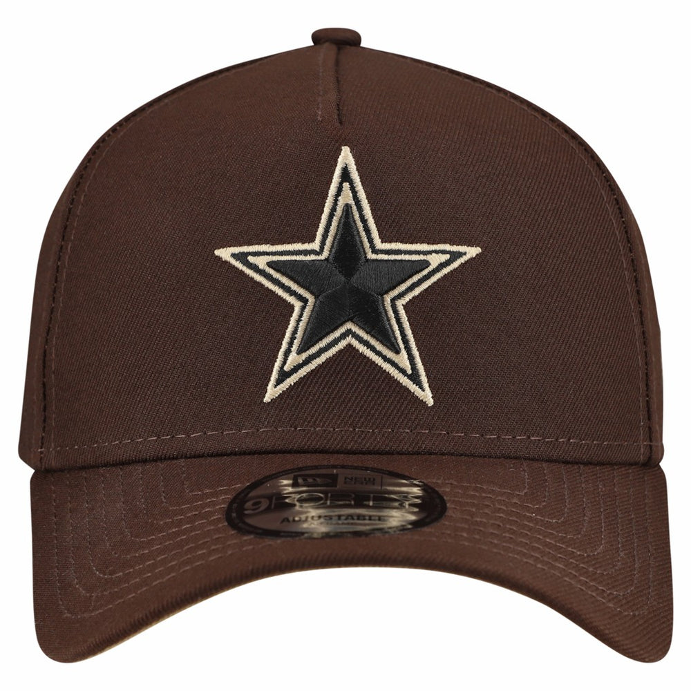 Dallas Cowboys New Era Burnt Wood A-Frame 9FORTY Adjustable Hat - Dark Brown - NFL