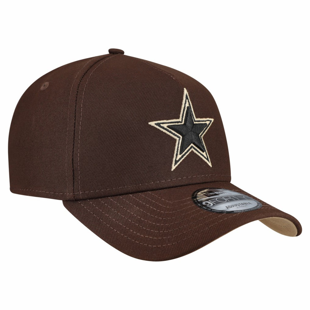 Dallas Cowboys New Era Burnt Wood A-Frame 9FORTY Adjustable Hat - Dark Brown - NFL