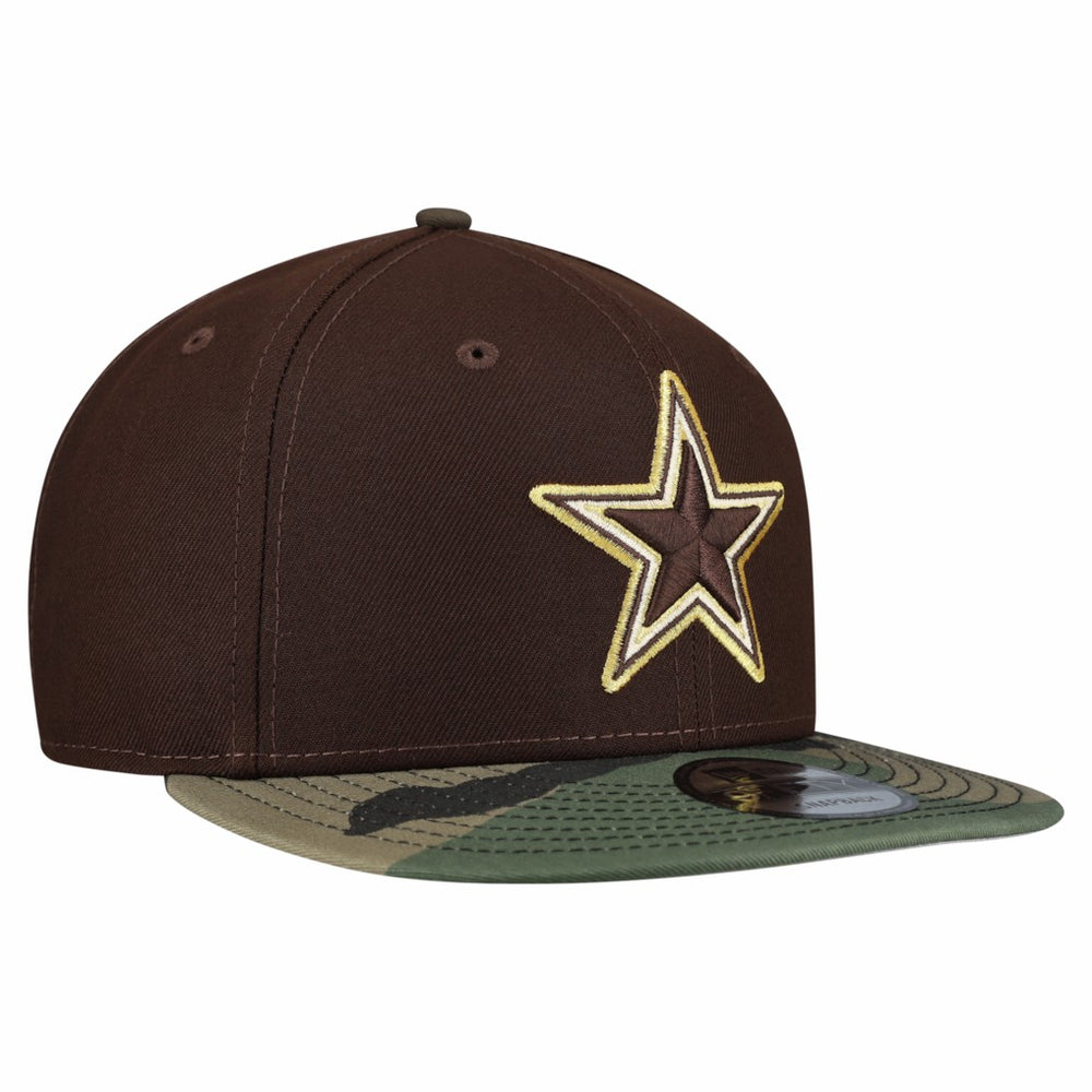 Dallas Cowboys Adult Burnt Wood Camo 9FIFTY Snapback Hat - Dark Brown - NFL