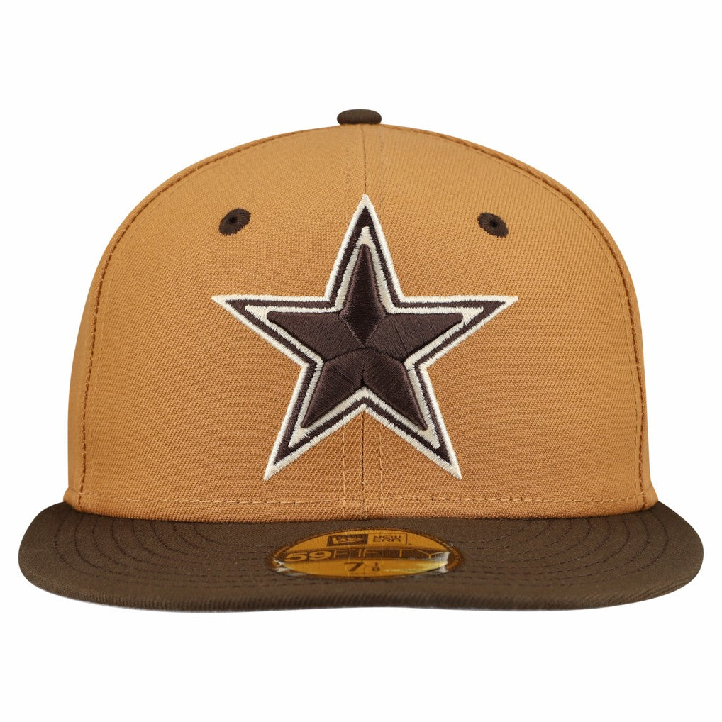 Dallas Cowboys New Era Two-Tone Walnut 59FIFTY Fitted Hat - Light Brown/Dark Brown - NFL