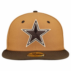 Dallas Cowboys New Era Two-Tone Walnut 59FIFTY Fitted Hat - Light Brown/Dark Brown - NFL