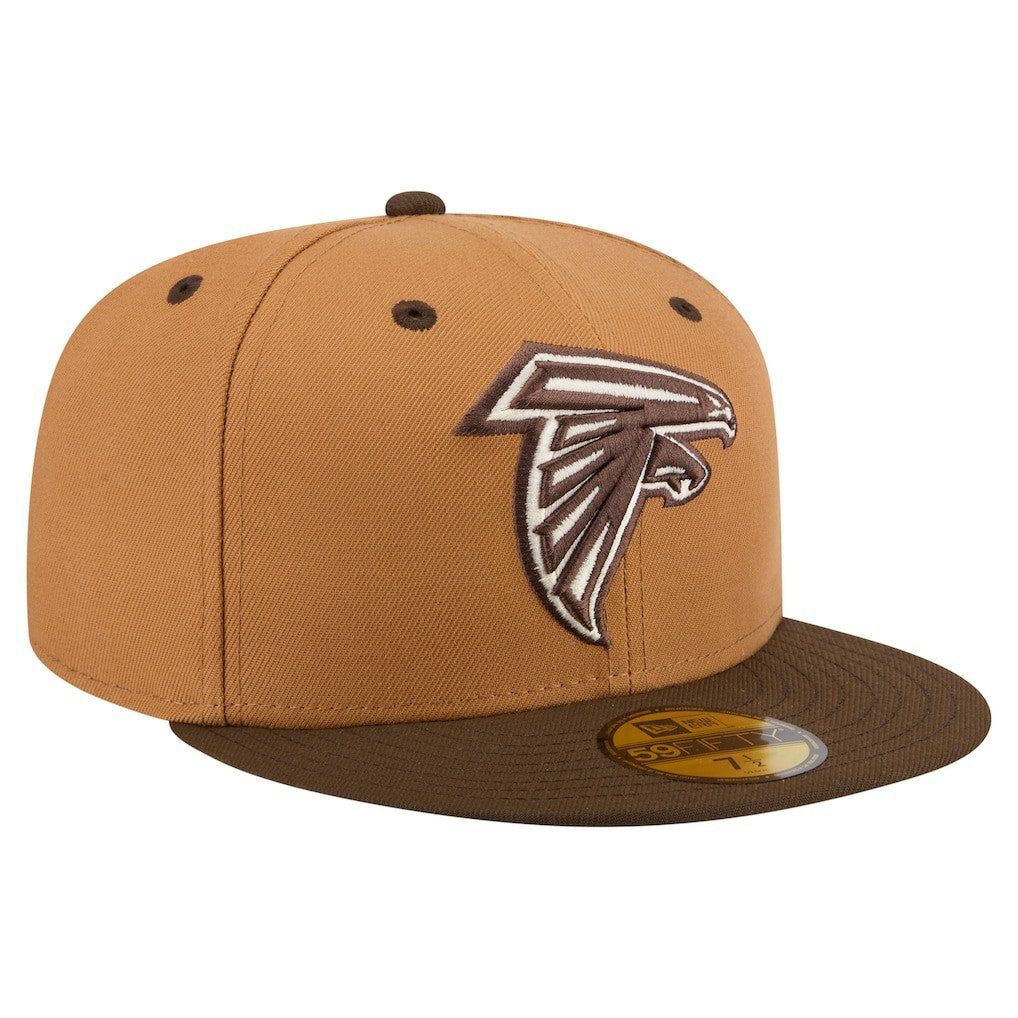 Atlanta Falcons New Era Two-Tone Walnut 59FIFTY Fitted Hat - Light Brown/Dark Brown - NFL