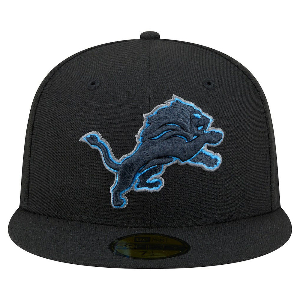 Detroit Lions New Era Color Pop 59FIFTY Fitted Hat - Black - NFL