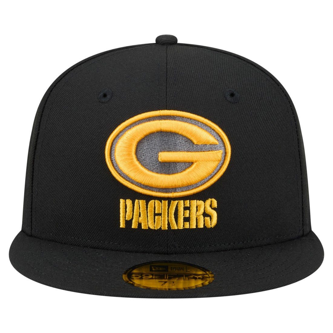 Green Bay Packers New Era Color Pop 59FIFTY Fitted Hat - Black - NFL