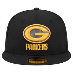 Green Bay Packers New Era Color Pop 59FIFTY Fitted Hat - Black - NFL