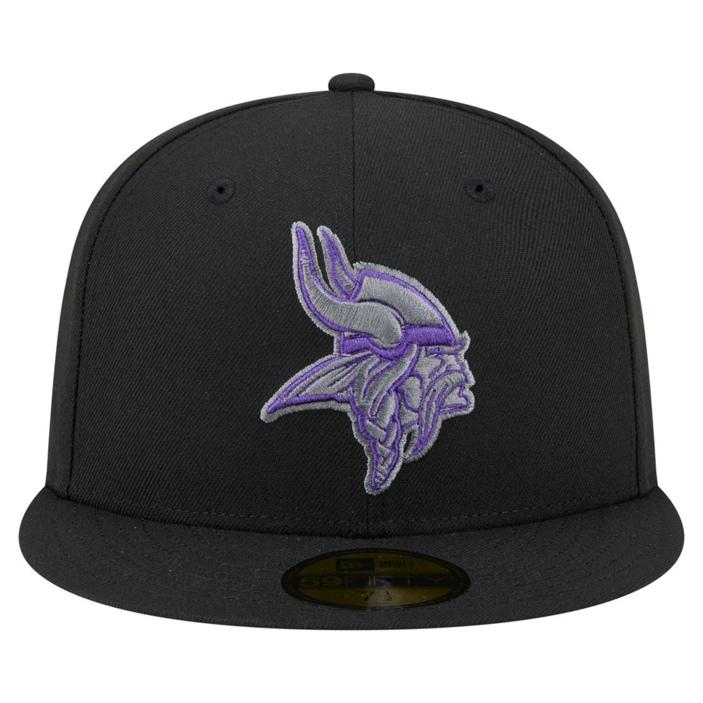 Minnesota Vikings New Era Color Pop 59FIFTY Fitted Hat - Black - NFL