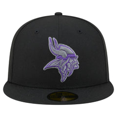Minnesota Vikings New Era Color Pop 59FIFTY Fitted Hat - Black - NFL