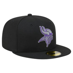 Minnesota Vikings New Era Color Pop 59FIFTY Fitted Hat - Black - NFL