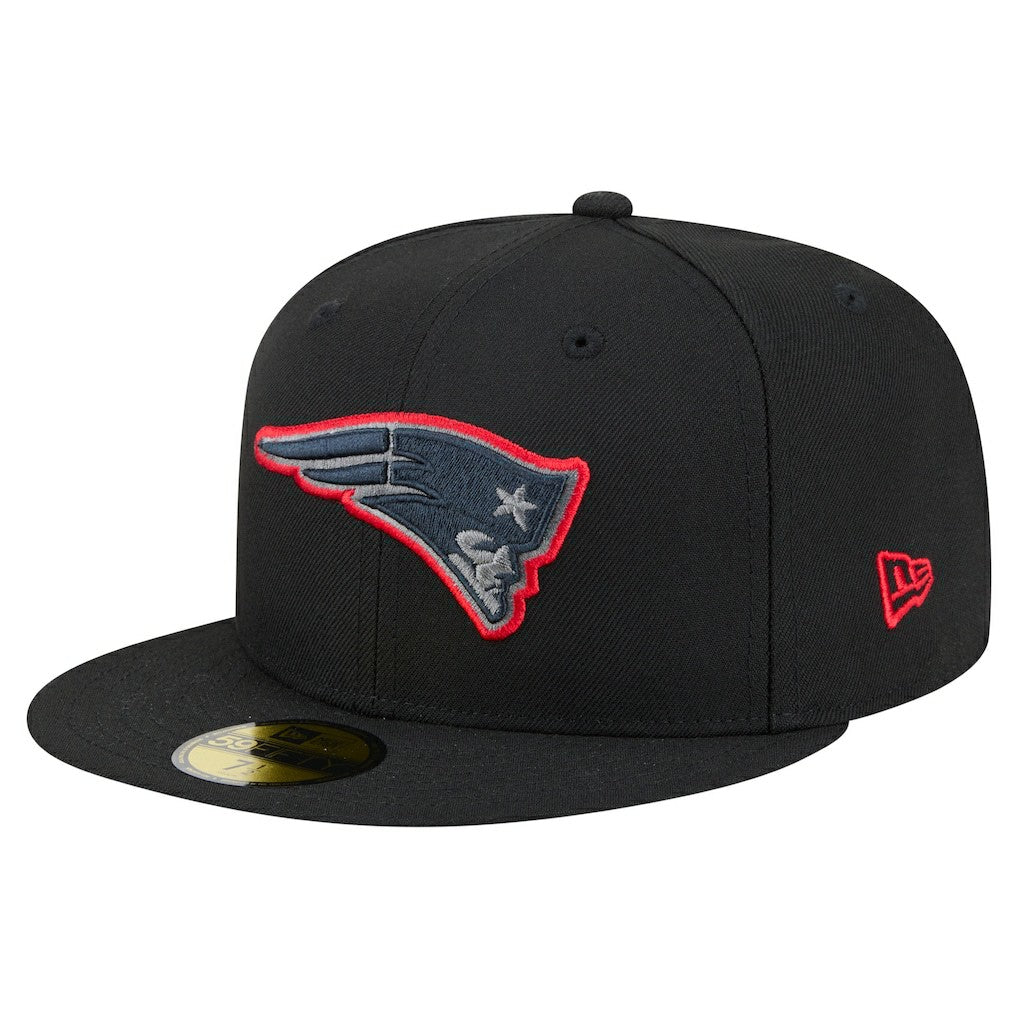 New England Patriots New Era Color Pop 59FIFTY Fitted Hat - Black - NFL