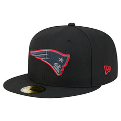 New England Patriots New Era Color Pop 59FIFTY Fitted Hat - Black - NFL