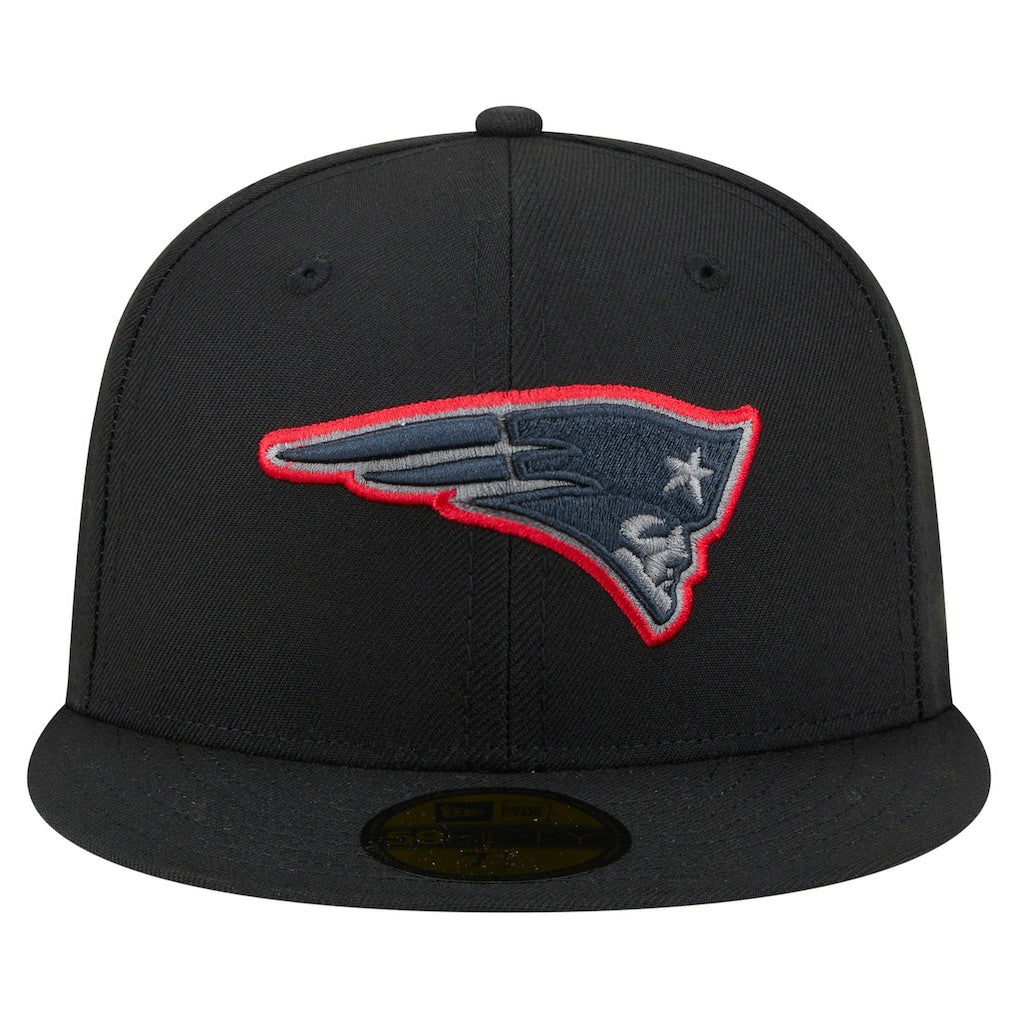 New England Patriots New Era Color Pop 59FIFTY Fitted Hat - Black - NFL