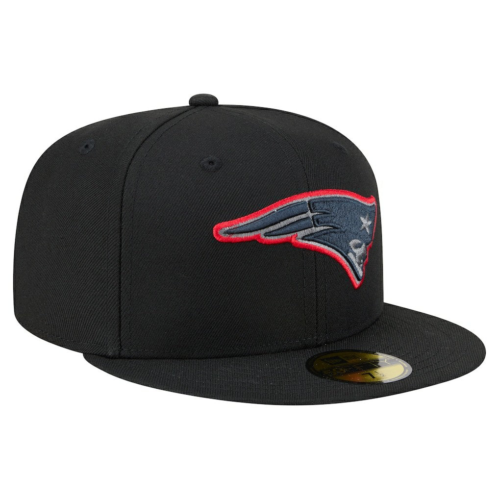 New England Patriots New Era Color Pop 59FIFTY Fitted Hat - Black - NFL