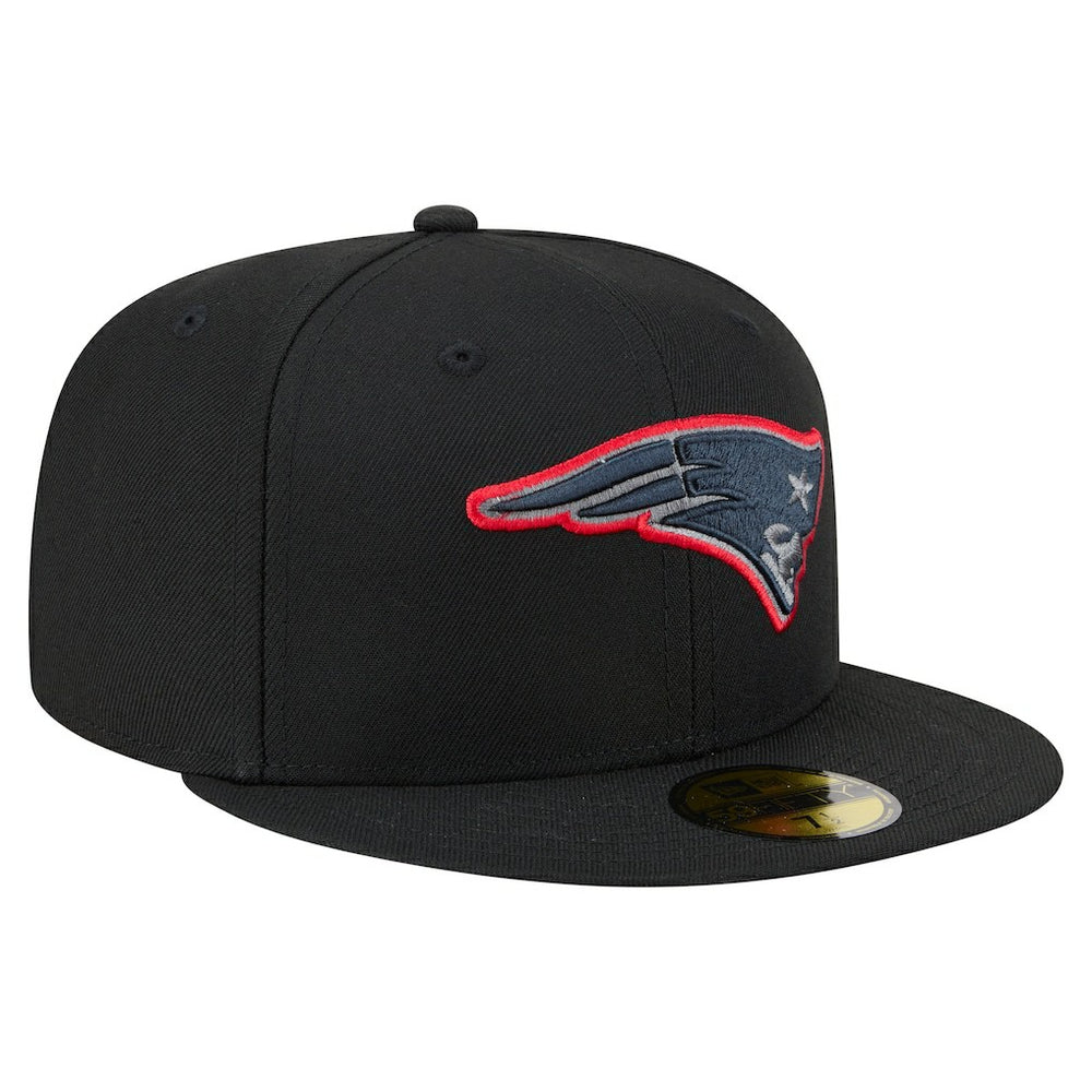 New England Patriots New Era Color Pop 59FIFTY Fitted Hat - Black - NFL