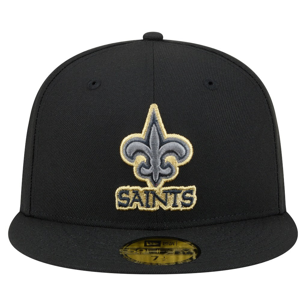New Orleans Saints New Era Color Pop 59FIFTY Fitted Hat - Black - NFL