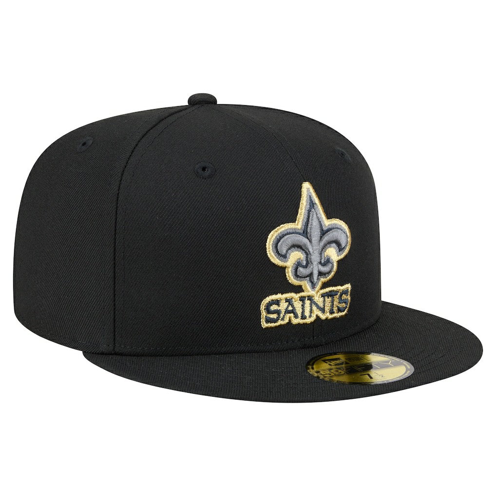 New Orleans Saints New Era Color Pop 59FIFTY Fitted Hat - Black - NFL
