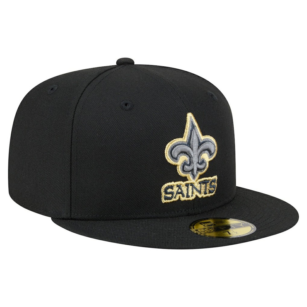 New Orleans Saints New Era Color Pop 59FIFTY Fitted Hat - Black - NFL