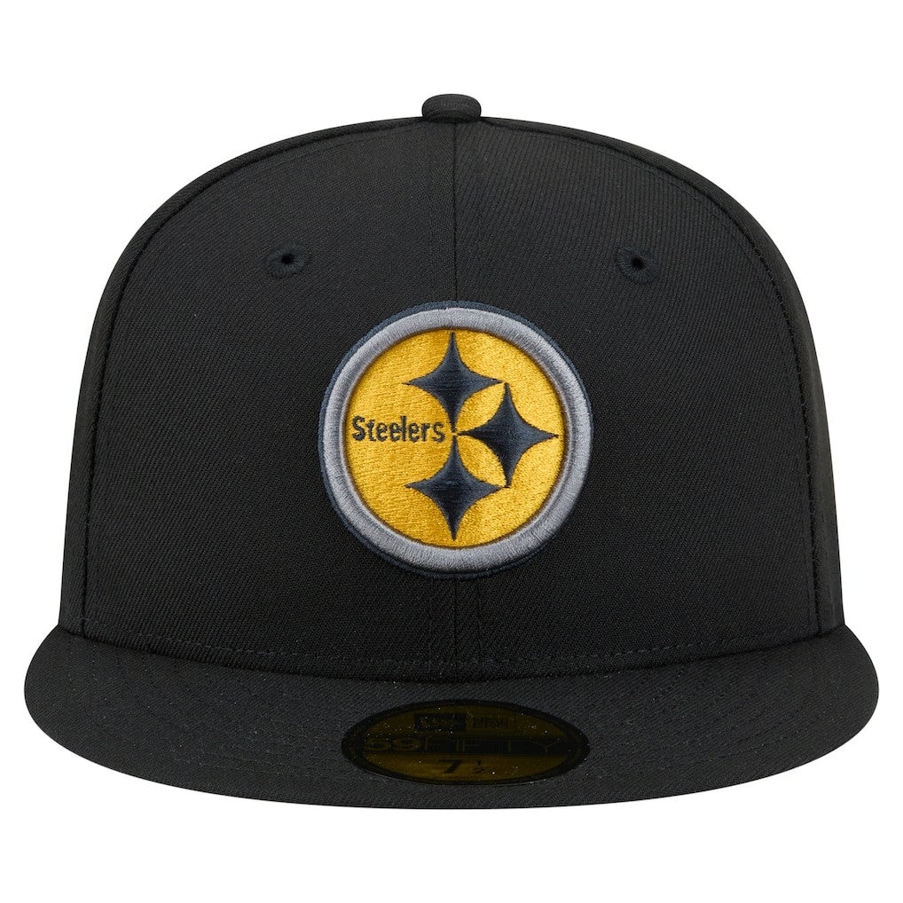 Pittsburgh Steelers New Era Color Pop 59FIFTY Fitted Hat - Black - NFL