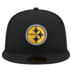 Pittsburgh Steelers New Era Color Pop 59FIFTY Fitted Hat - Black - NFL