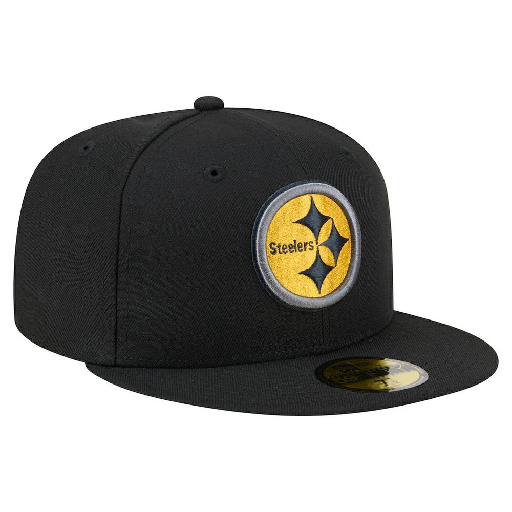 Pittsburgh Steelers New Era Color Pop 59FIFTY Fitted Hat - Black - NFL
