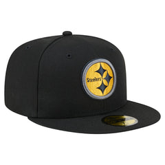 Pittsburgh Steelers New Era Color Pop 59FIFTY Fitted Hat - Black - NFL