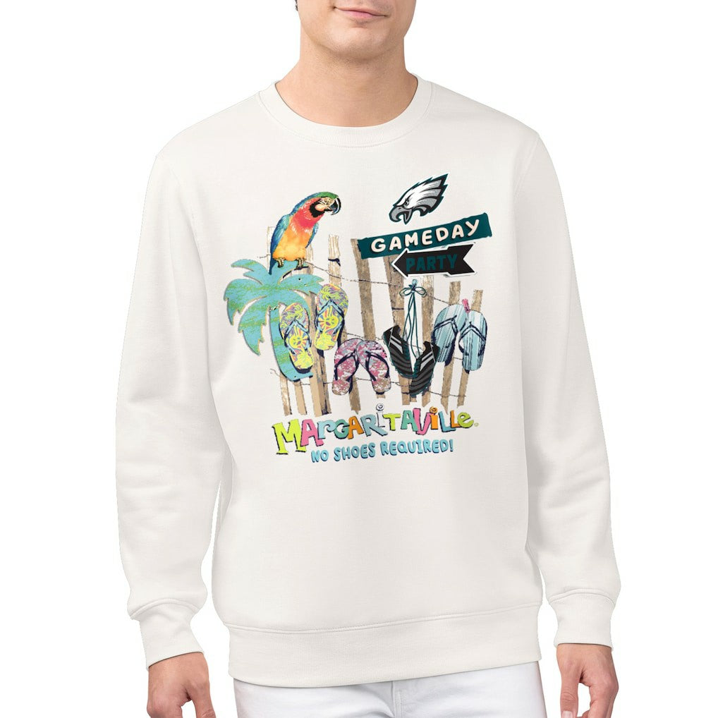 Philadelphia Eagles Margaritaville Gameday Party Fleece Sweatshirt - Cream - NFL