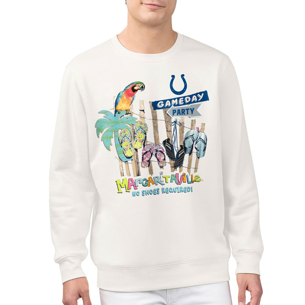 Indianapolis Colts Margaritaville Gameday Party Fleece Sweatshirt - Cream - NFL