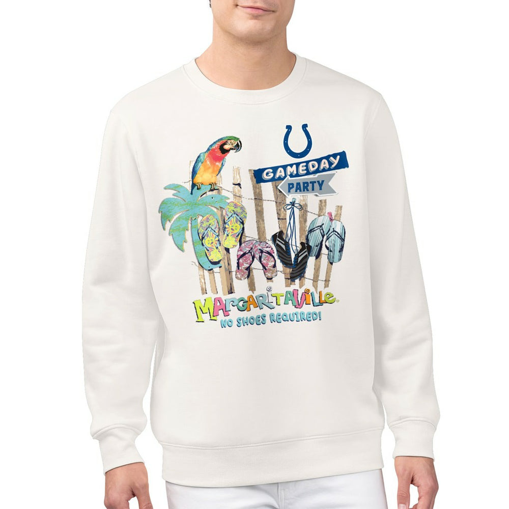 Indianapolis Colts Margaritaville Gameday Party Fleece Sweatshirt - Cream - NFL