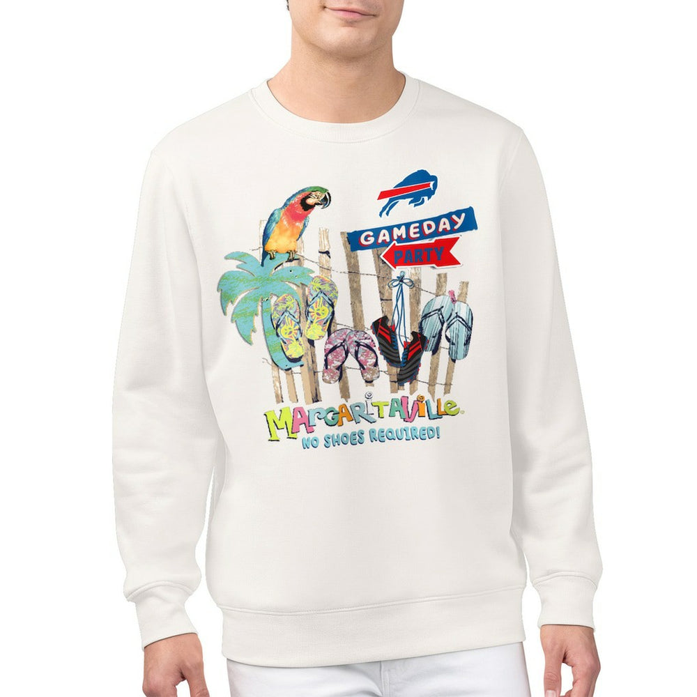 Buffalo Bills Margaritaville Gameday Party Fleece Sweatshirt - Cream - NFL
